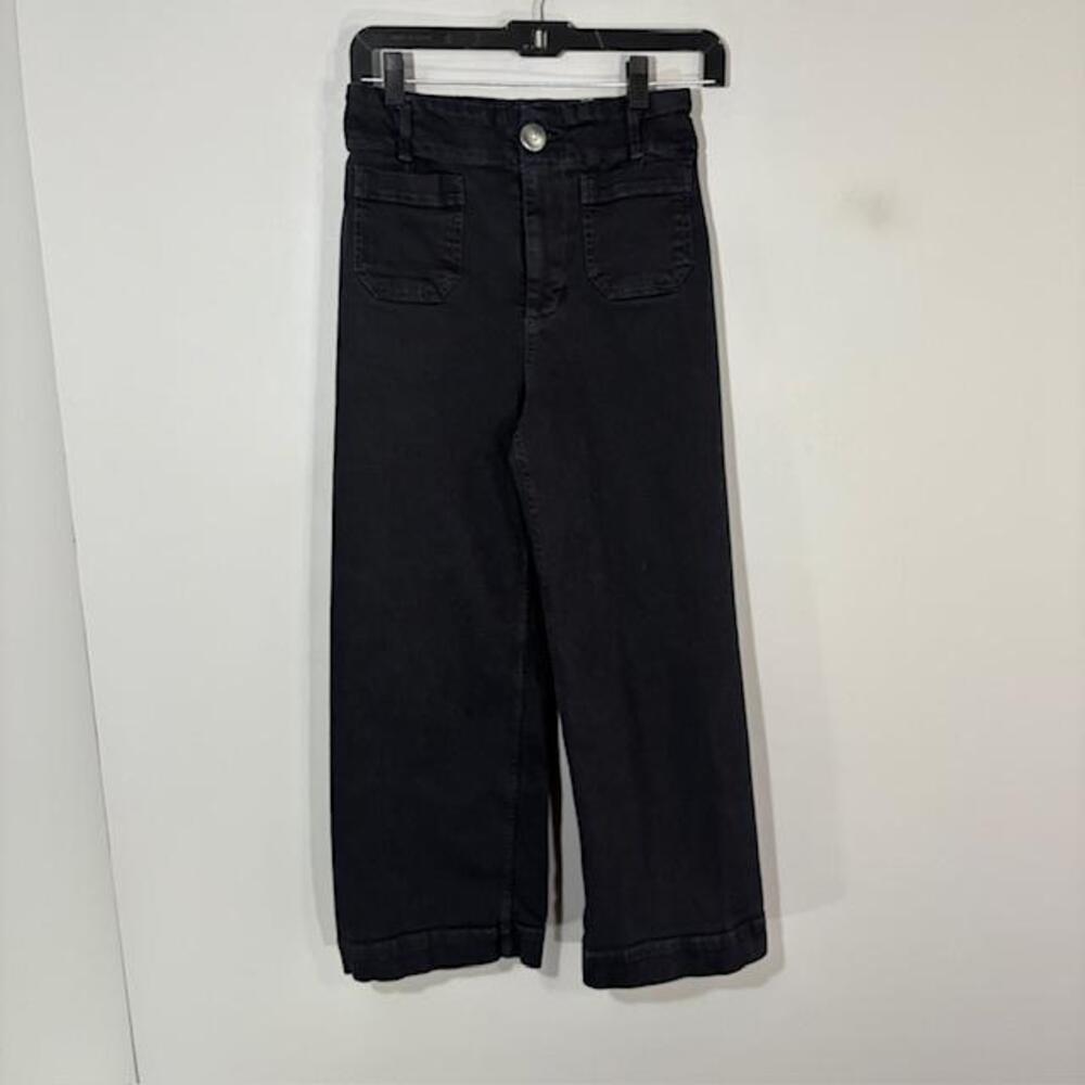 Maeve The Colette Jeans Womens 25 Black Wash High Rise Wide Leg 25x26.5 Denim